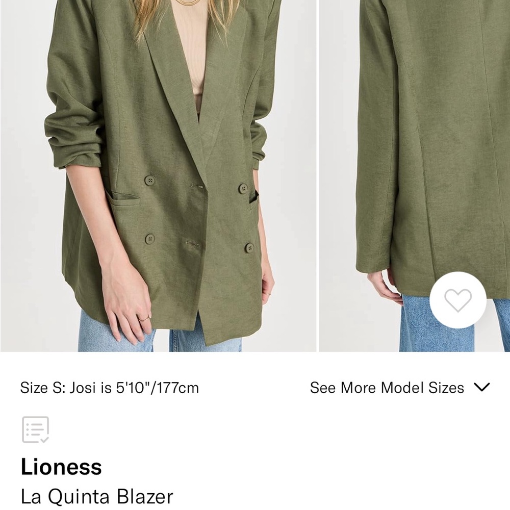 Lioness olive green blazer